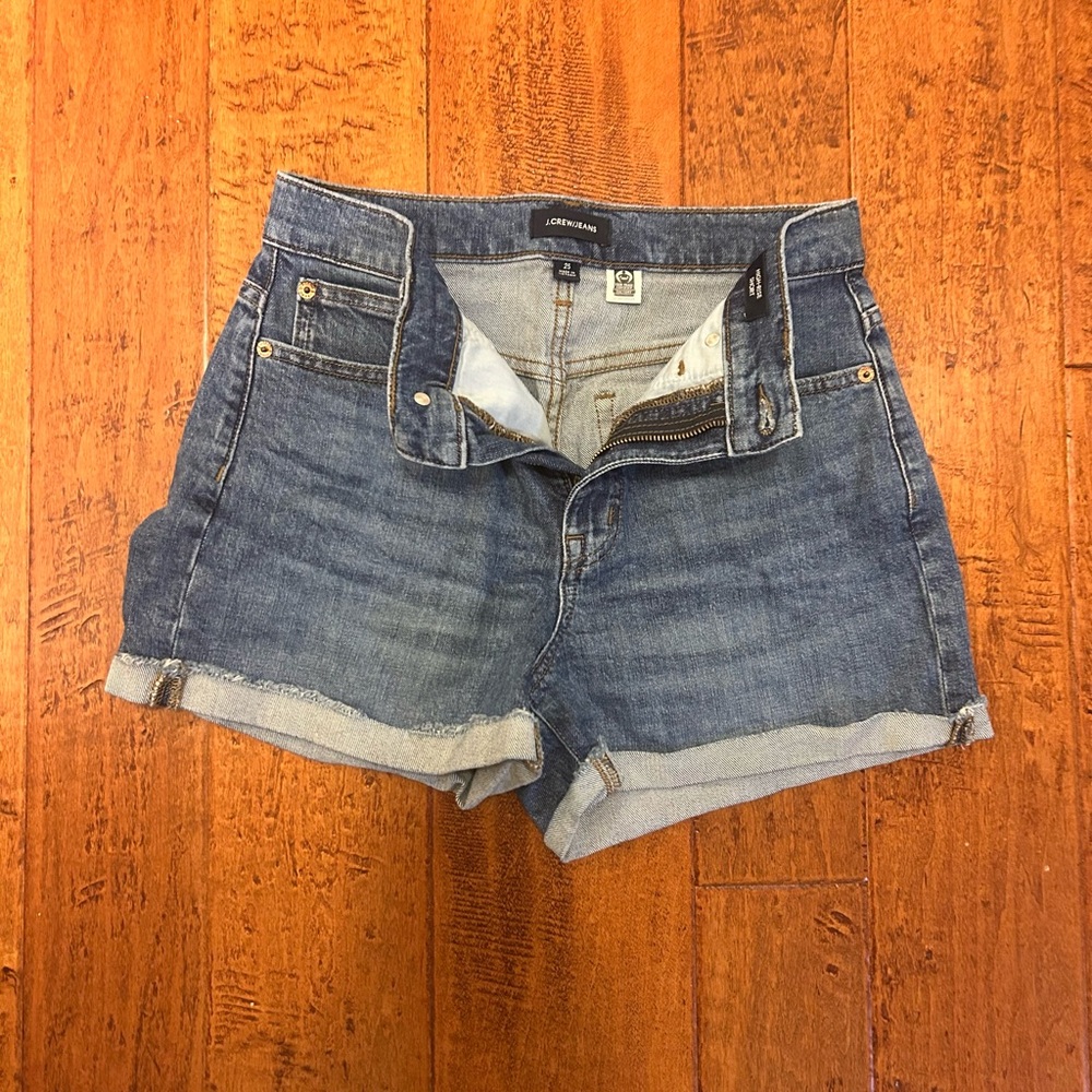 J. Crew Blue Jean Shorts Classic Cuffed Style